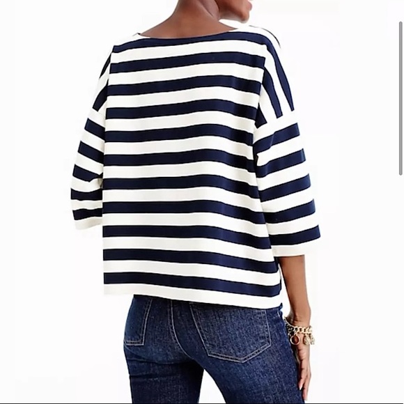 J. Crew oversized stripped tee SIZE XSM/SM - Picture 2 of 7